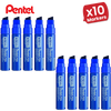 Pentel N50XL Permanent Marker Blue for Bold, Smudge-Proof Writing – Single Pen