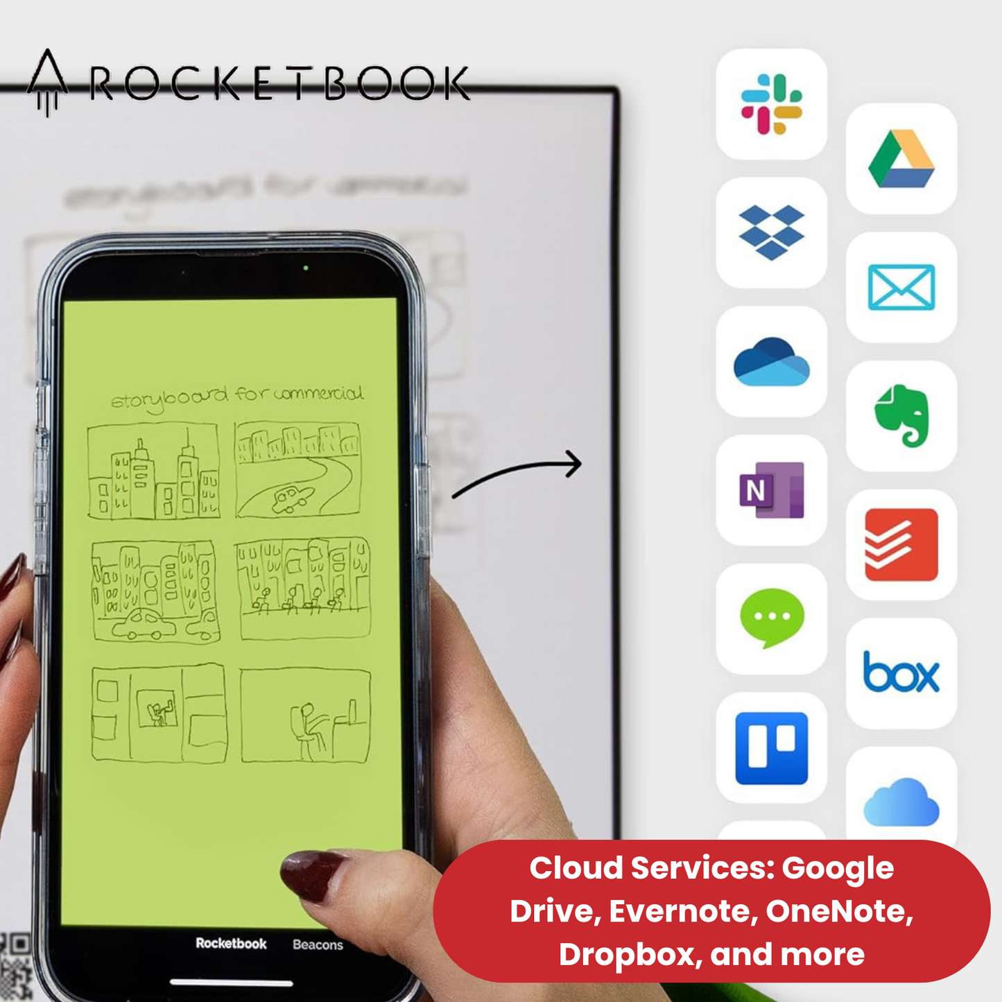 Rocketbook Fusion Executive A5 - Dotted Paper - Black