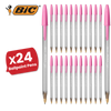 BIC Cristal Ballpoint 1.6mm Medium Point Pen Smooth Writing & Stylish Pen - Pink