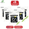 Happy 50th Birthday Black and White Recyclable Banner - 2.6m