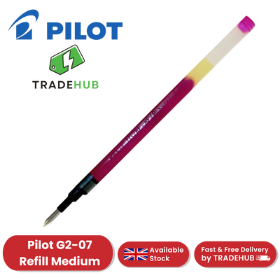 Pilot G2-07 Refill - Medium - Violet - Single - Pack of 2 to 36