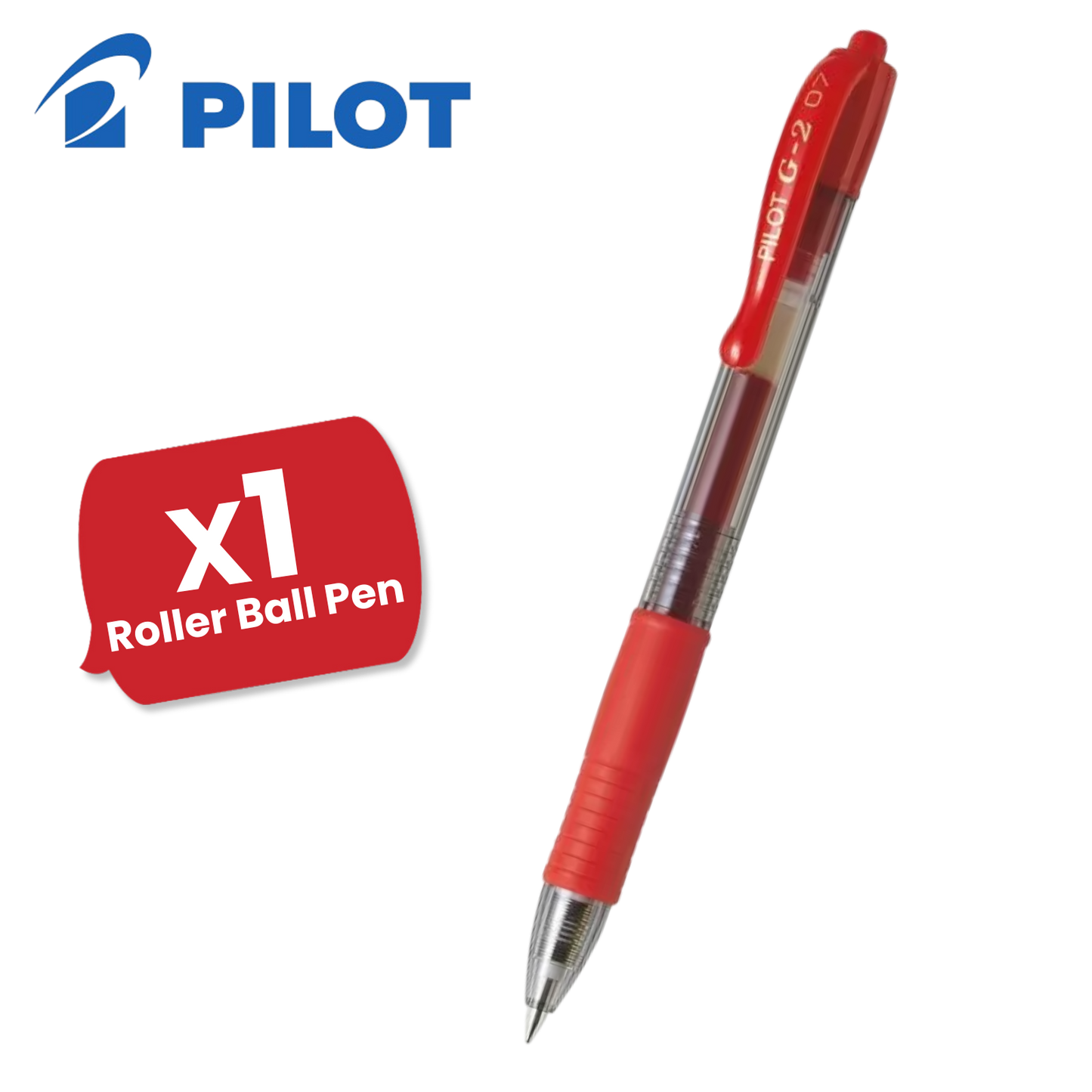 Pilot G207 Retractable Gel Rollerball 0.7mm Tip Smooth Single - Multi Pens Red