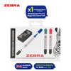 Zebra Dual Tip Whiteboard Marker Pens Pack of 3 with Magnetic Eraser 3mm Bullet Tip for Home School Office Writing Boards and Weekly Planning Use