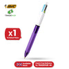 Bic 4-Colours Grip Fashion Ballpoint Pen 1.0mm - Pack of 1