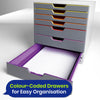 Durable VARICOLOR 7 Drawer Unit A4 Paper Tray & Filing Tray Organiser