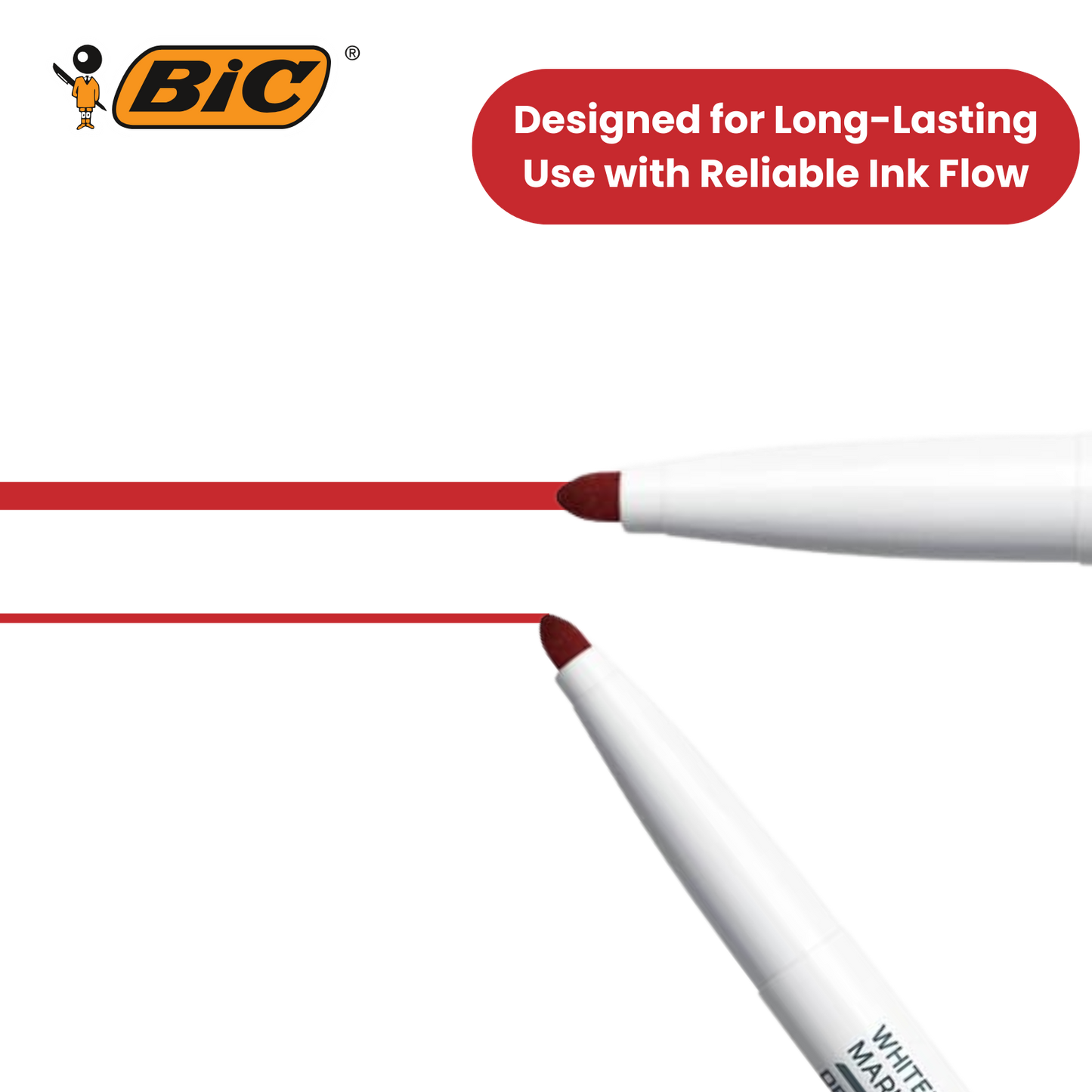 Bic Velleda 1741 Whiteboard Drywipe Markers Red – Long-Lasting Pens Box of 12Bic Velleda 1741 Whiteboard Drywipe Markers Red – Long-Lasting Pens Box of 12