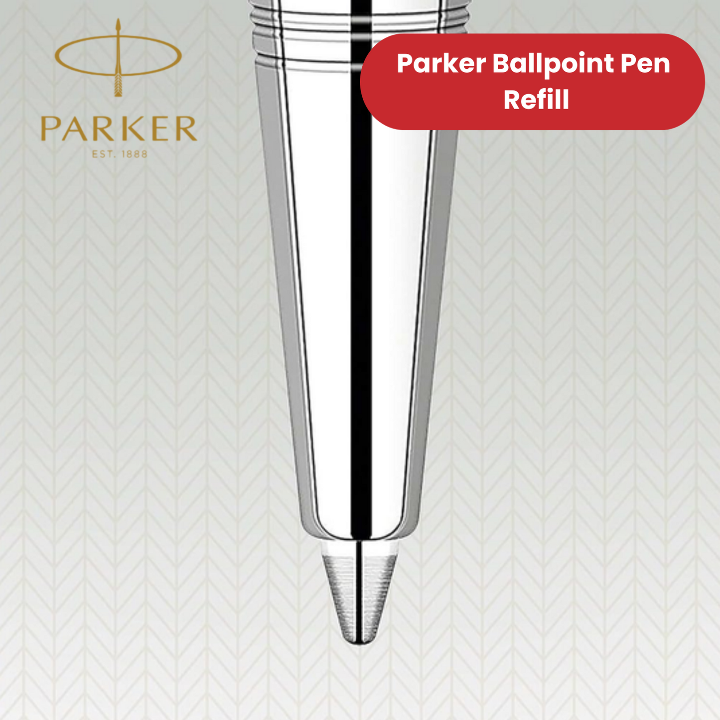 Parker QuinkFlow Ballpoint Pen Refill - Black Ink, Medium Point Smooth Writing