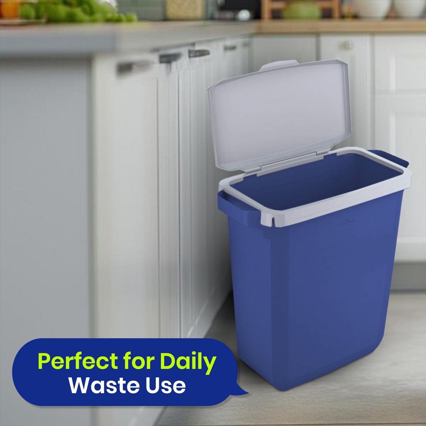 DURABIN 60L Blue Bin Set & Green Hinged Lid and 25x 110L Recycled Bin Bags