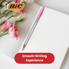BIC Cristal Ballpoint 1.6mm Medium Point Pen Smooth Writing & Stylish Pen - Pink