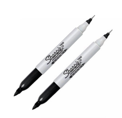 Sharpie Twin Tip - Black - Pack of 2