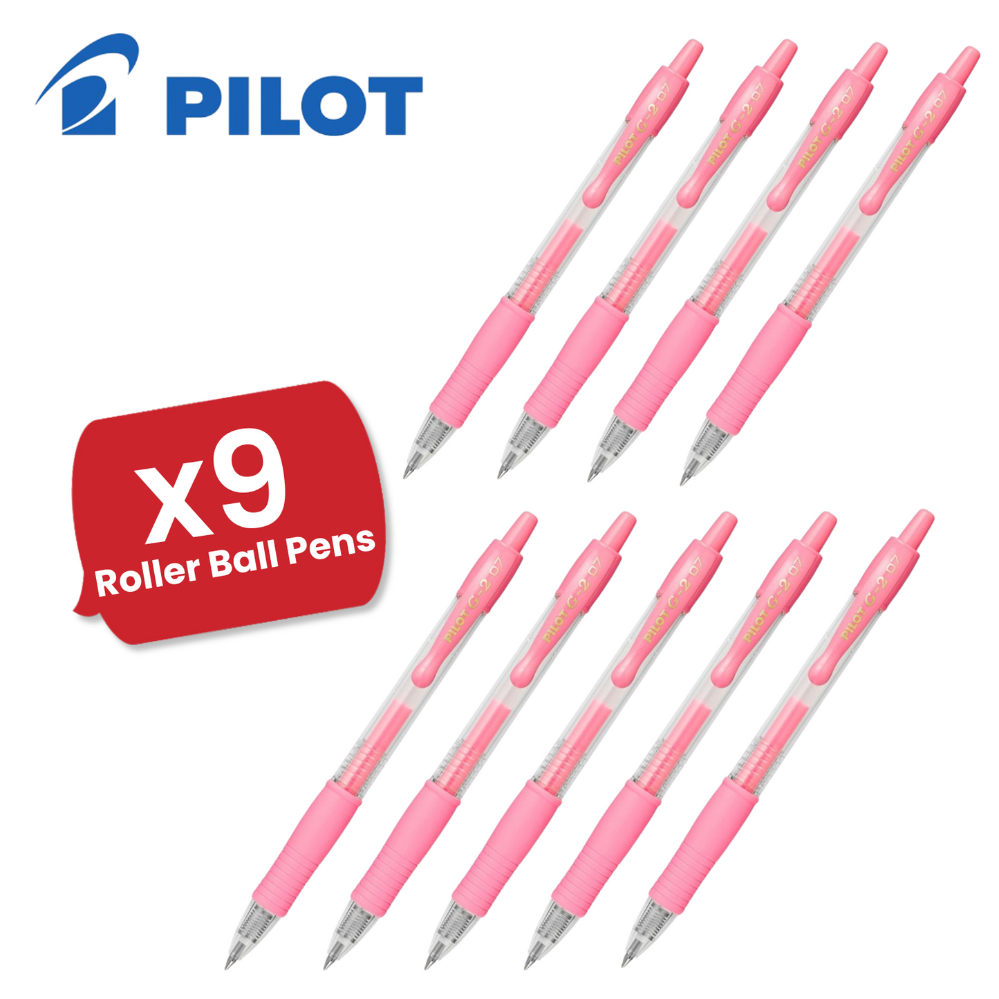 Pilot G207 Retractable Gel Rollerball 0.7 mm Tip (Single Pen) - Pastel Pink