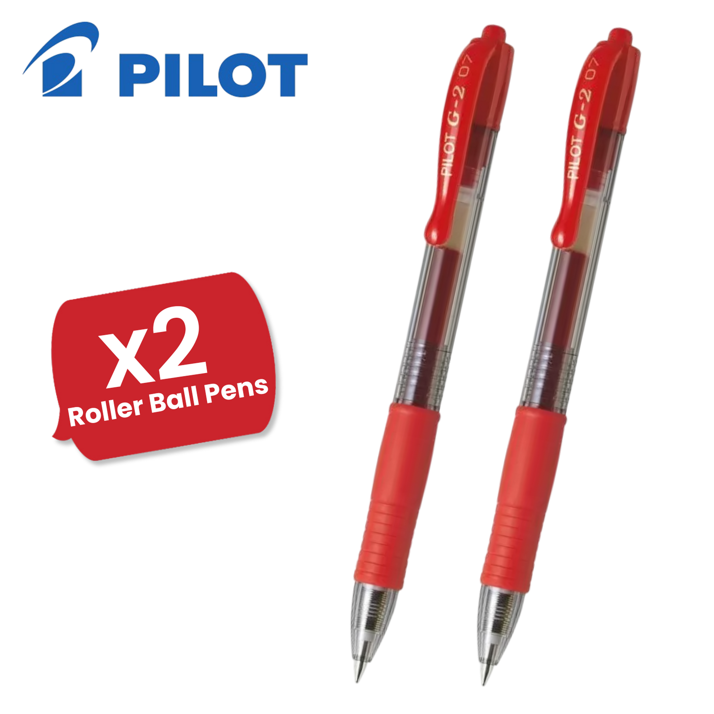 Pilot G207 Retractable Gel Rollerball 0.7mm Tip Smooth Single - Multi Pens Red