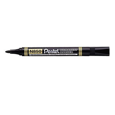 Pentel N850 Permanent Bullet Tip Black Marker Pack of 12