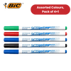 BIC Velleda 1721 Whiteboard Markers – 4+1 Pack, Assorted Colours, Smooth Writing