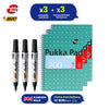 Pukka A4 Wirebound Notebooks with 200 Pages 3-Pack - BIC Marking 2000 Black Permanent Marker 3x