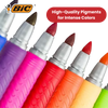 BIC PERMANENT MARKERS FINE ASSORTED - PACK OF 12