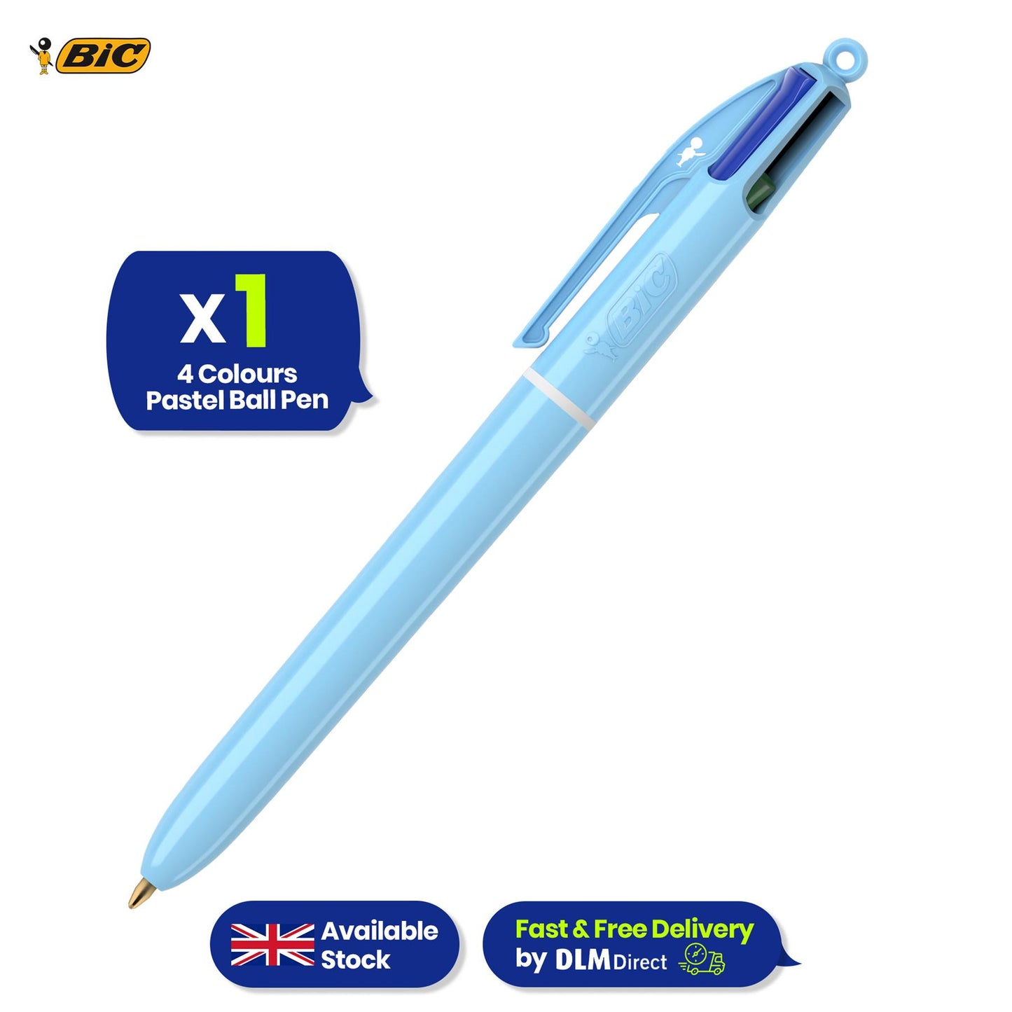 Bic 4 Colour Pastel - Single