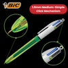 Bic 4 Colours Fluo Retractable Ballpoint Pen - Pack of 12