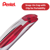 Retractable EnerGel rollerball pen ideal for everyday use. Quick drying, smooth flowing EnerGel ink, suitable for right or left-handed writers. Reduces smudging on hands and paper. Transparent barrel for easy view of remaining ink. Soft latex-free grip –