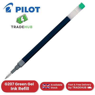 Pilot G2-07 Gel Pen Refill Green Ink - Single & Multi Refills for Smooth Writing