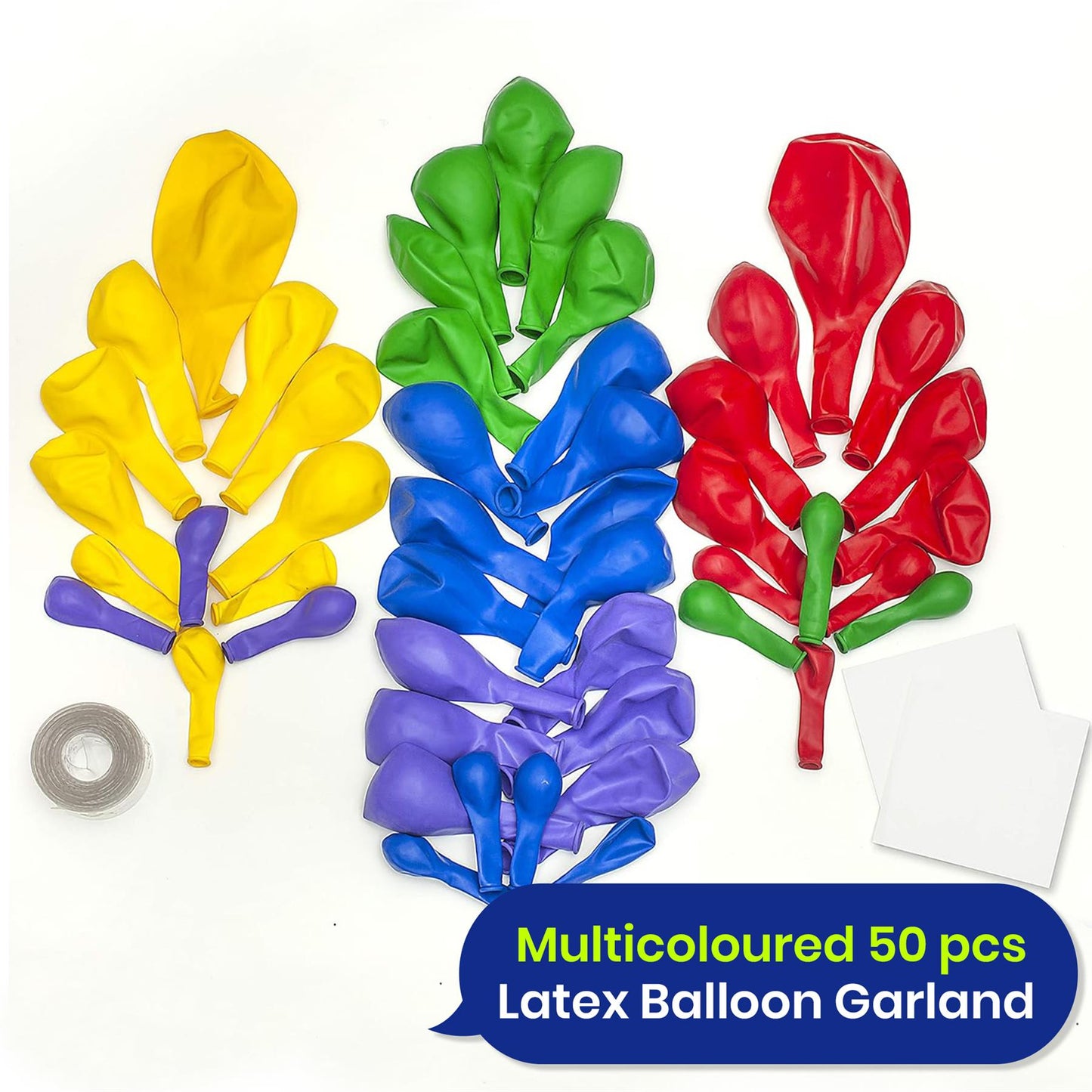 Balloon Arch Kit Multicoloured 50 pcs Latex Balloon Garland for Birthday Party