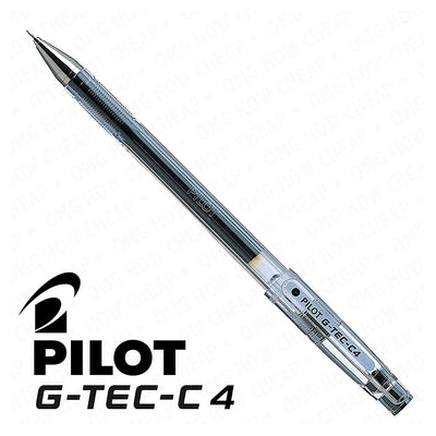 Pilot G Tec C4 Gel Rollerball Pen Micro Black - Pack of 3