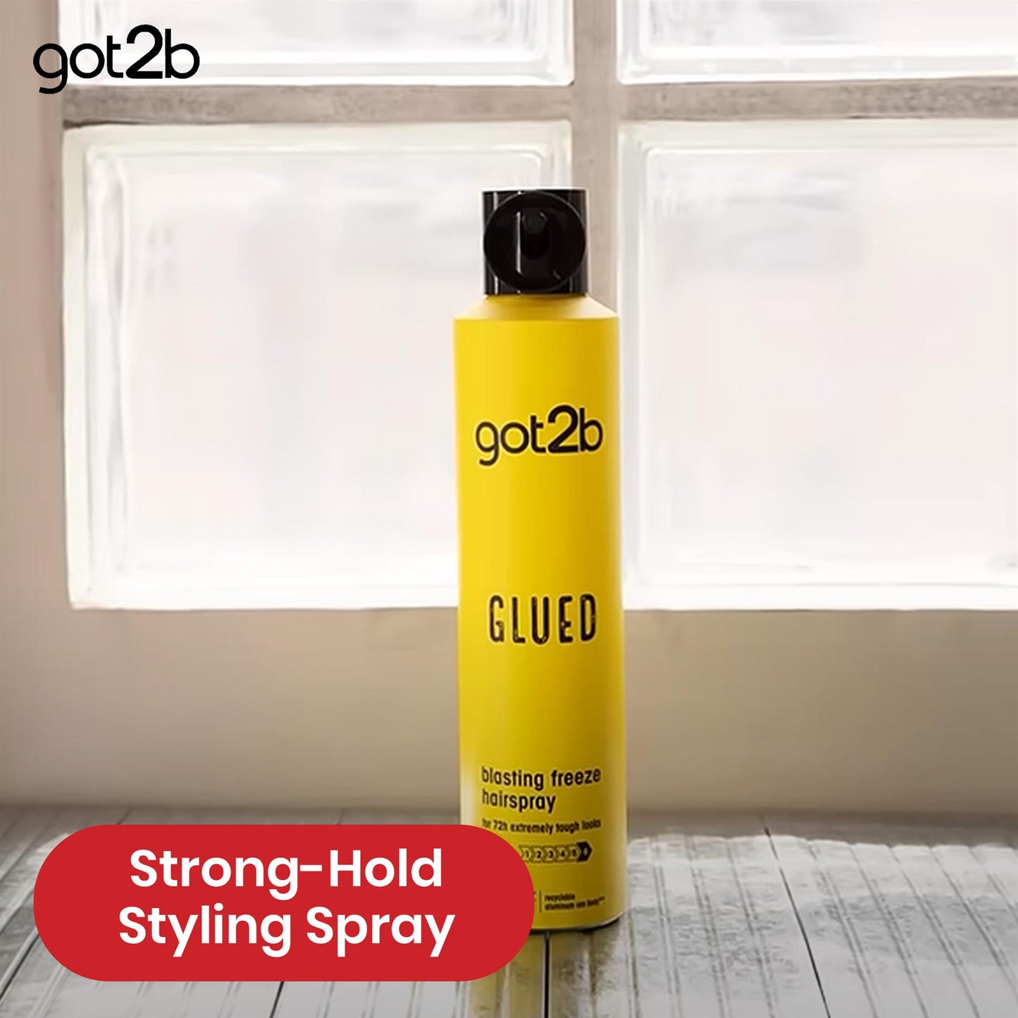 Got2b Glued Freeze Hairspray - Up To 72 hrs Setting Spray, 300 ml Hair Spray for Men & Women