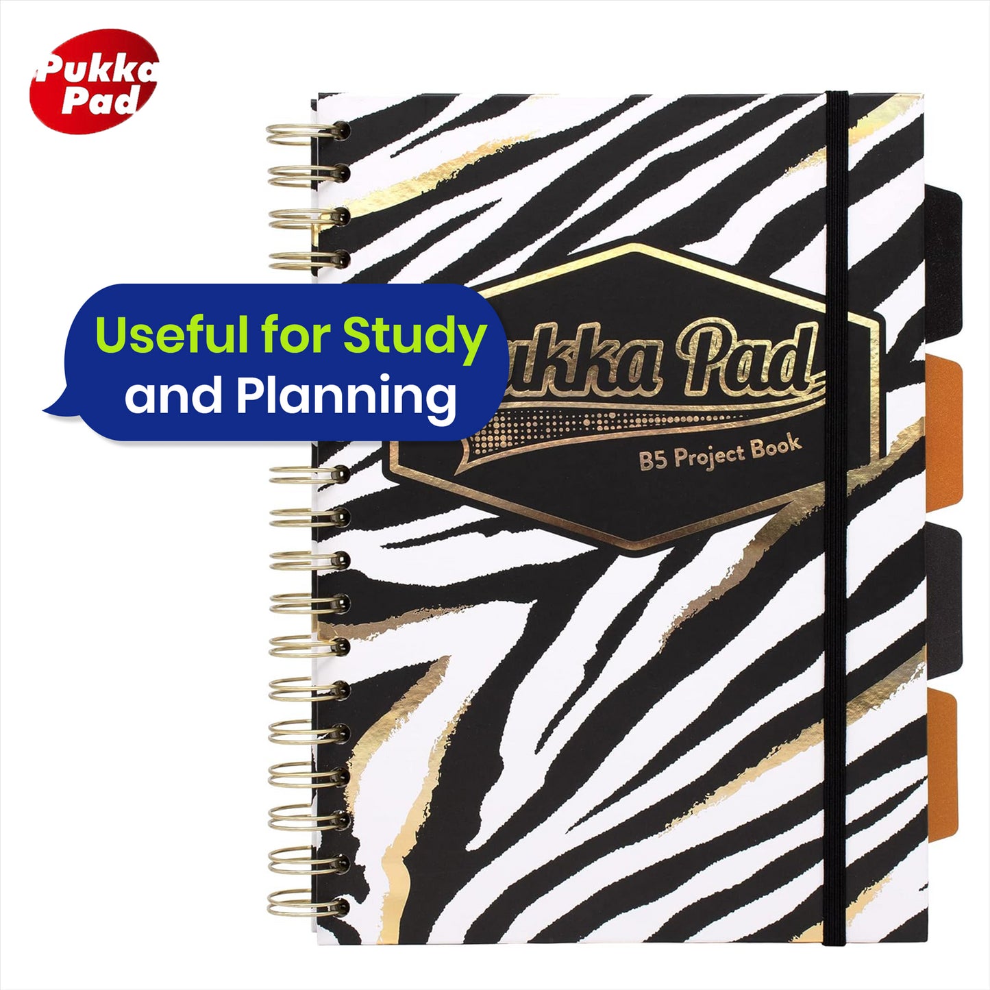 Pukka Pad Wild B5 Project Notebooks – 4 Repositionable Dividers & Hard Cover 2 Pack  NoteBooks For Projects