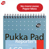 Pukka Pad Reporter's Notepad - Metallic Blue Spiral Notebook, 160 Pages Writing Book for Daily Notes