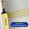 BIC 3x  Marking Highlighter Flat Pastel Yellow Modular Tip for Precise Highlighting