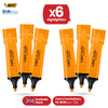 Bic Highlighter Flat - Neon Orange - Pack of 6