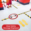 Durable Red Floor Sticker - 43cm Self-Adhesive ‘Keep Your Distance’ 1.5–2m Safety Decal for Shops