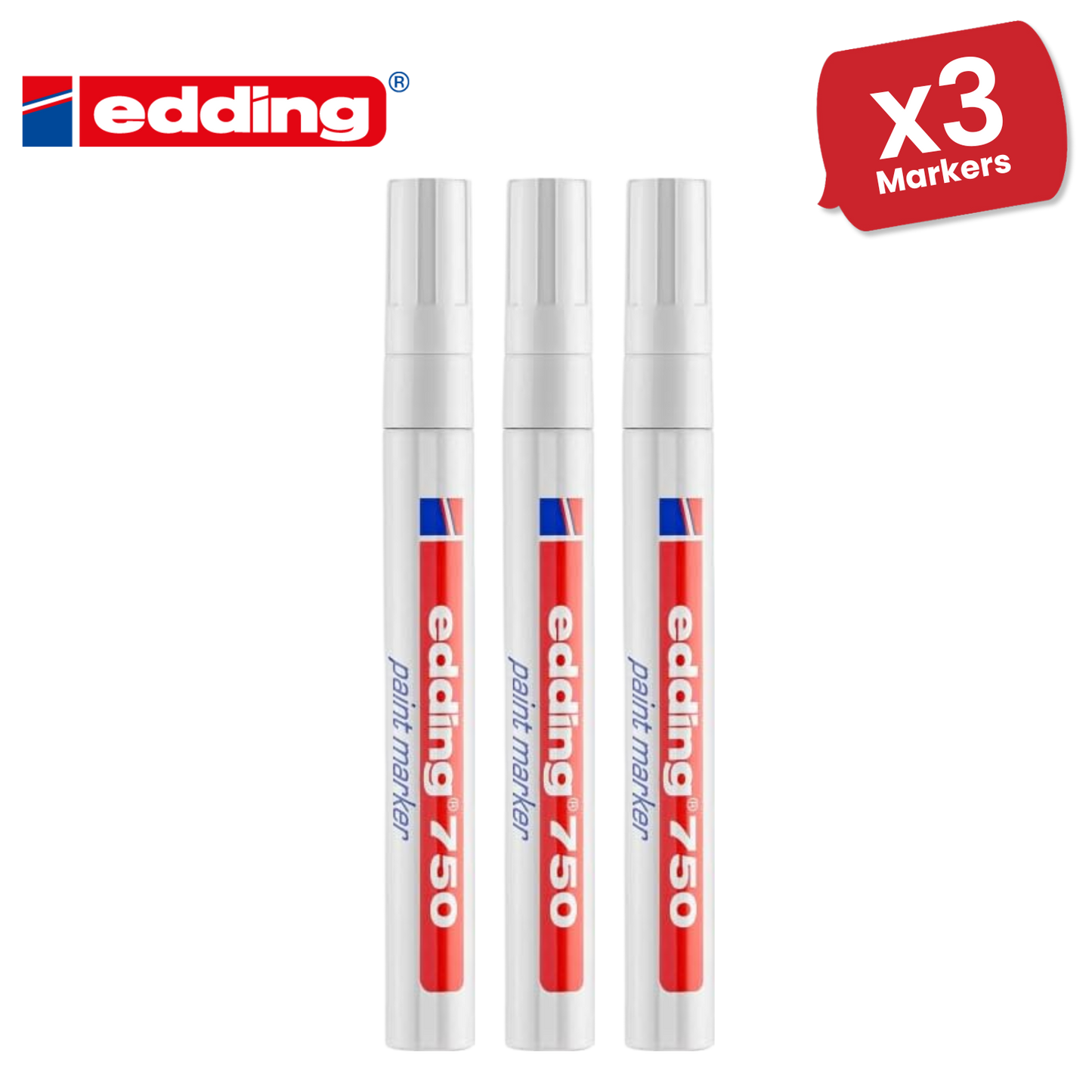 Edding Paintmarker Opaque White Pack of 10 Edding Paintmarker Opaque White Single Pen - 1 to 30 Packs