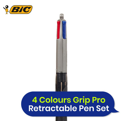 Bic 4 Colours Grip Pro Ballpoint - Pack of 12