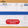 Durable Blue Expanding File Organiser, A-Z & 1-31 Polypropylene Folder for Desk Filing