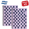 Europa Splash A4+ Notepad Wirebound 160 Pages 80g FSC Paper Ruled Punched Purple