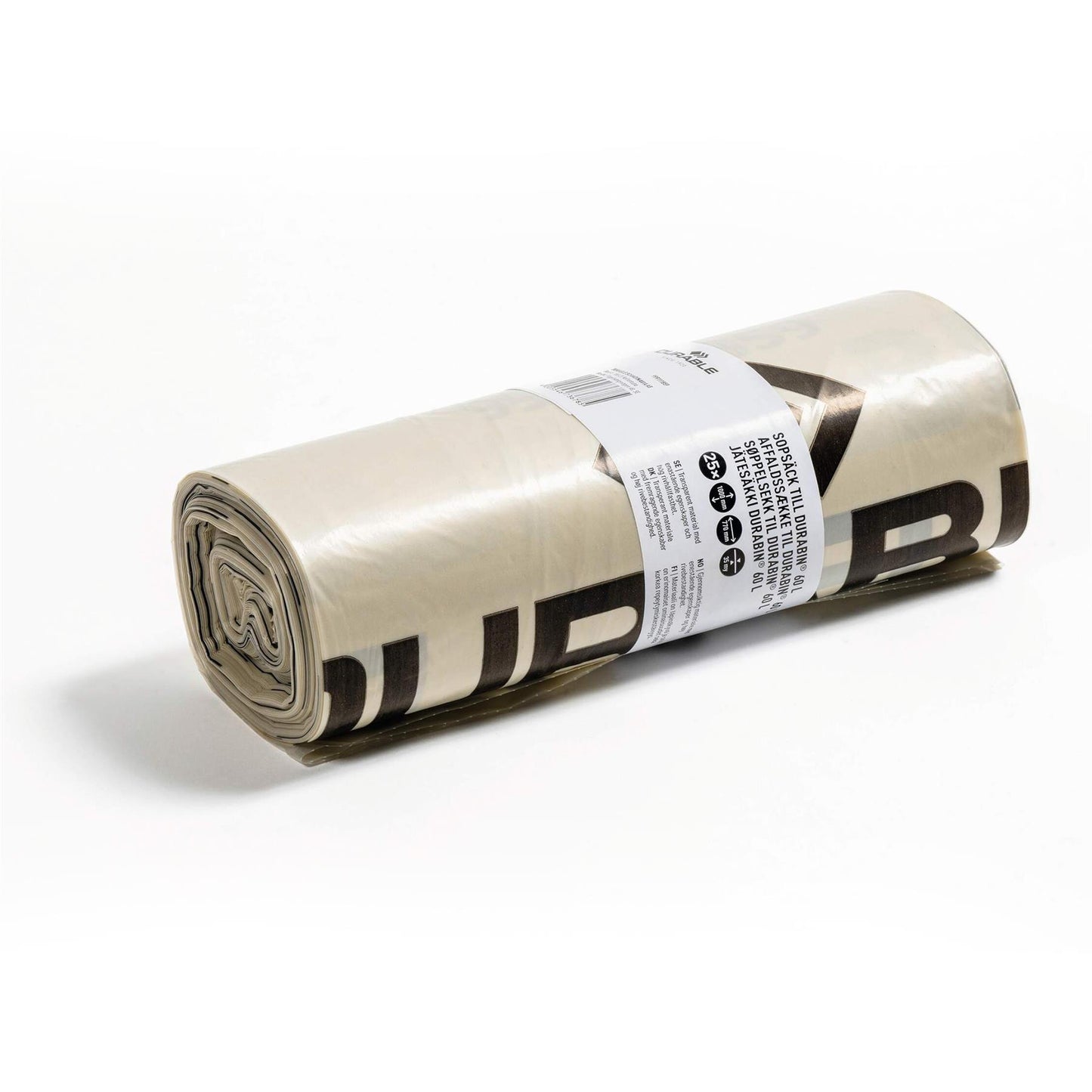 Durable 110L Bin Bags 25 Pack Recycled Plastic for Daily Use