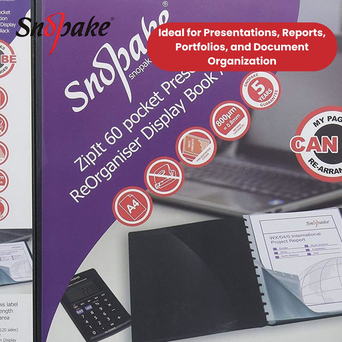 Snopake 60 pocket Organiser Display Book A4 BOOK - PACK OF 1