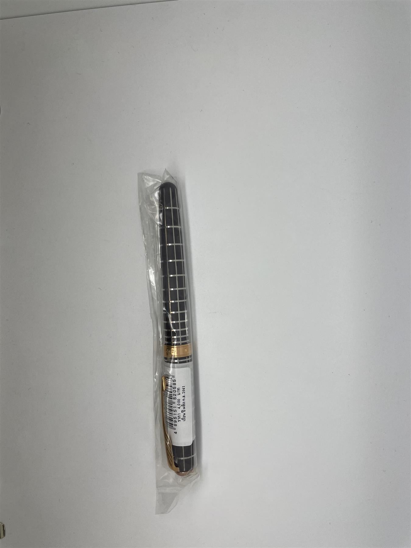 PARKER SONNET 13 SET BROWN RUBBER P GOLD TRIM BALLPOINT & ROLLERBALL SET