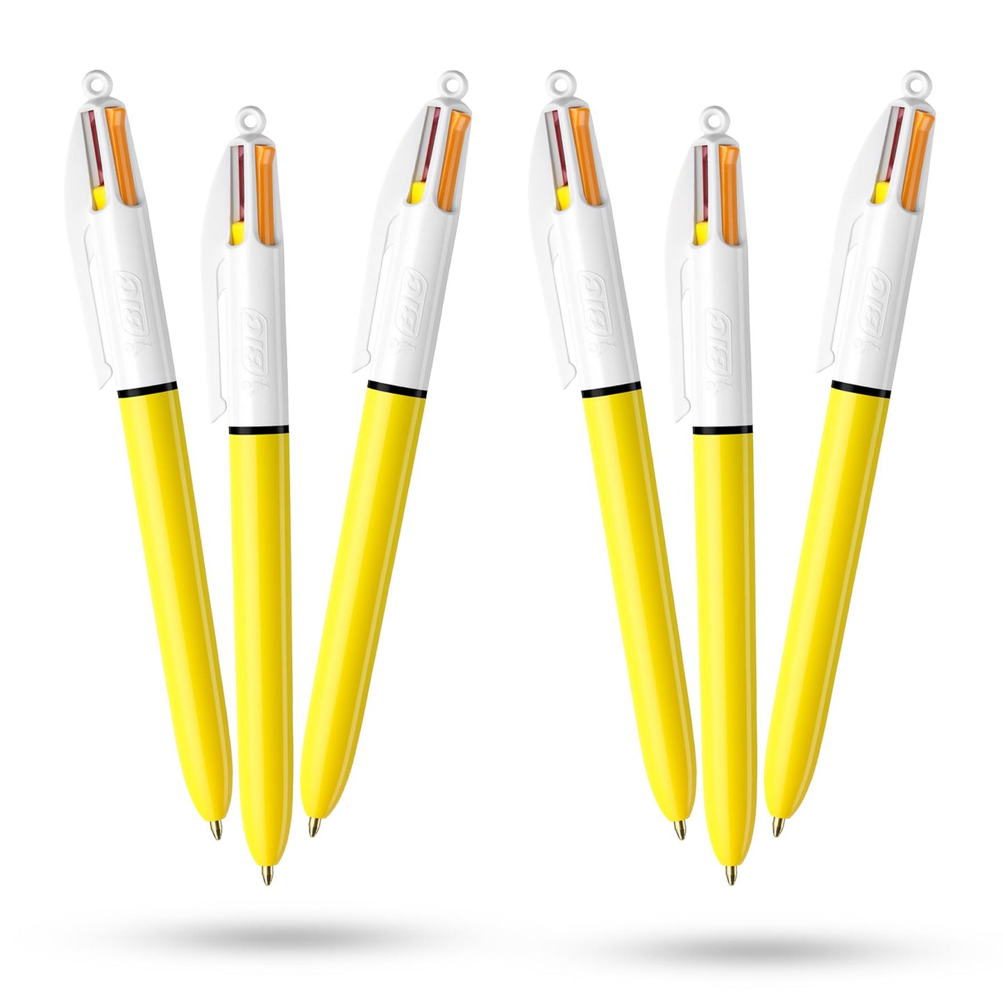 BIC 4-Colour Sun Pens Pack of 6 Medium Points for Office & Home