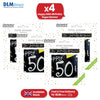 Happy 50th Birthday Black and White Recyclable Banner - 2.6m