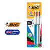 BIC 4 Colours Shine Retractable Ballpoint Pens 1.0mm Medium - Pack of 2