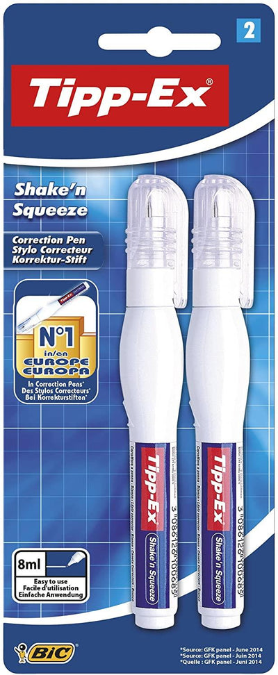 Tipp-Ex Correction Pens 8 ml, Pack of 2