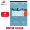 Pukka Pad A4 Refill Pad 160 Pages Metallic Notebook, 80GSM Perforated Paper Writing Pads for Work