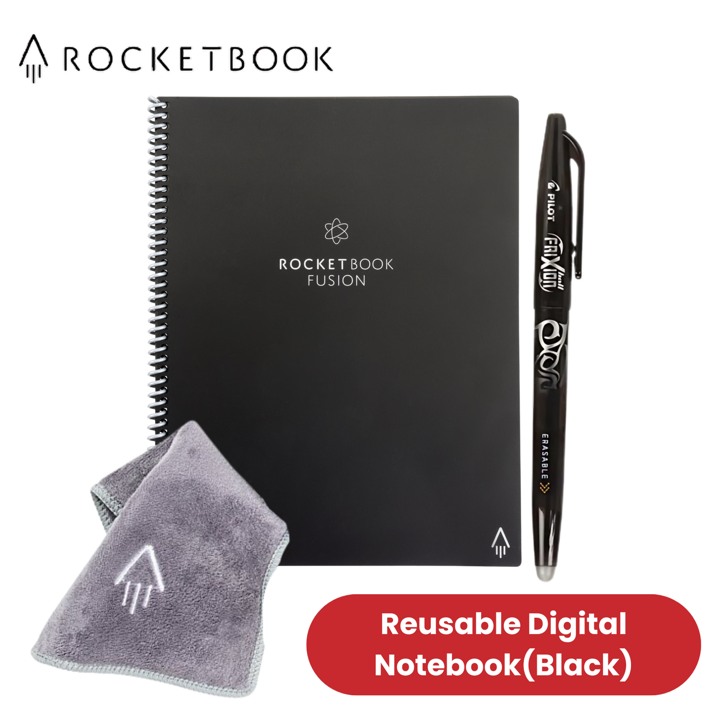 Rocketbook Fusion A4 Letter - Dotted Paper - Black