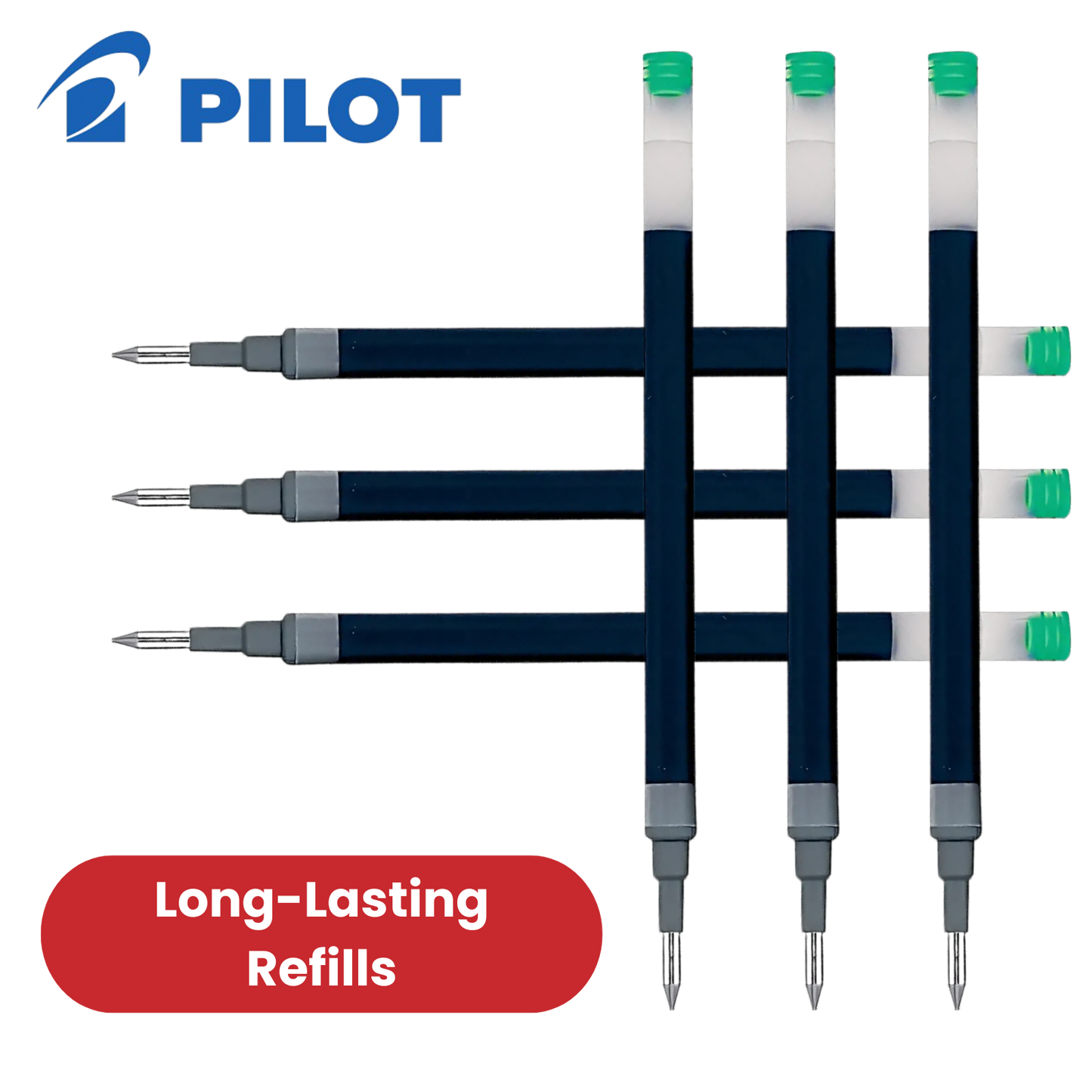 Pilot G2-07 Gel Pen Refill Green Ink - Single & Multi Refills for Smooth Writing