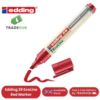 edding 29 Ecoline whiteboard marker - red - box of 10 whiteboard pens