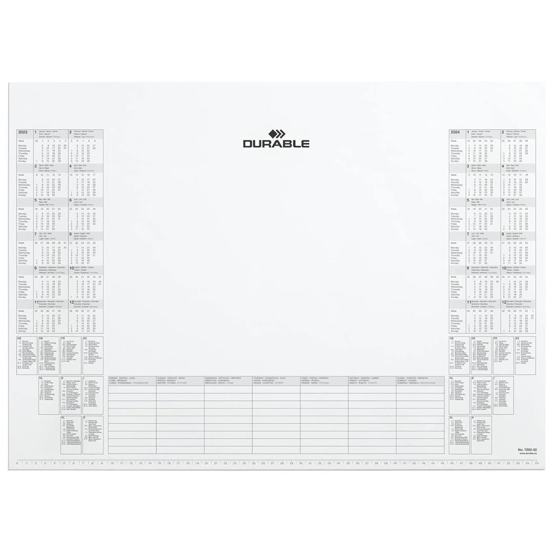 Durable Replacement Calendar Pad Refill for Durable Desk Mat - 57 x 41cm - Pack of 1 - Includes 25 Sheets  729202