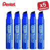 Pentel N50XL Permanent Marker Blue for Bold, Smudge-Proof Writing – Single Pen