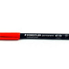 STAEDTLER LUMOCOLOR PERMANENT PENS FINE RED - Pack of 3
